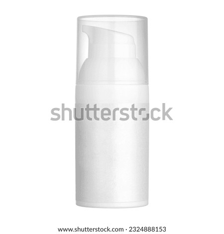 Similar – Image, Stock Photo Cosmetic jar with a lid on white close up, mockup. Everyday skincare routine