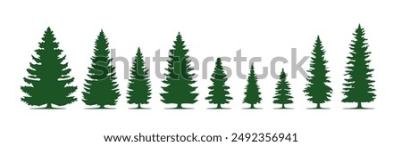 Similar – Image, Stock Photo Pine tree forest in the mountains