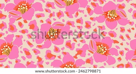 Similar – Image, Stock Photo seamless pattern of exotic watermelon. Exotic fruit fashion print. Design elements for baby textile or clothes. Hand drawn doodle repeating delicacies. Tropical wallpaper