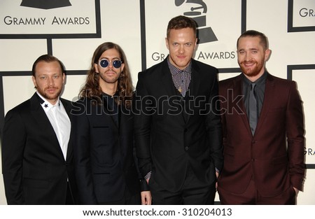 LOS ANGELES - JAN 26:  Imagine Dragons arrives at the 56th Annual Grammy Awards Arrivals  on January 26, 2014 in Los Angeles, CA