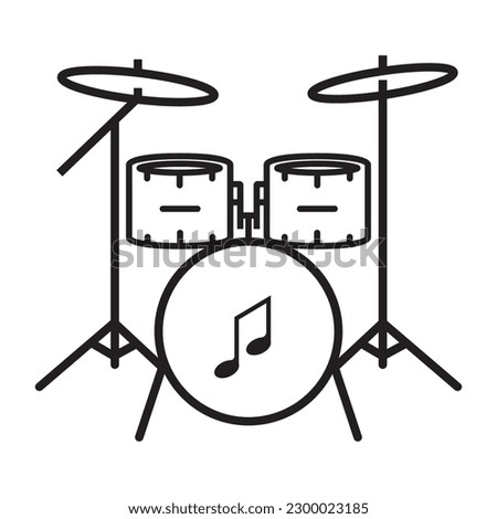 icon drums vector illustration logo design