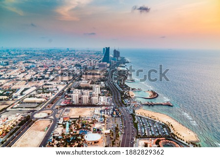 Landscape view of Jeddah Sea shore of Saudi Arabia