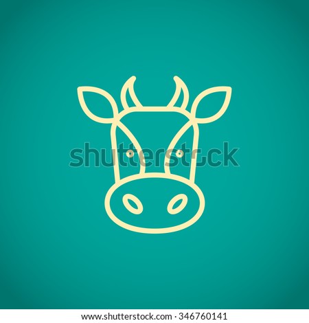 Cow Icon Stock Vector 346760141 : Shutterstock