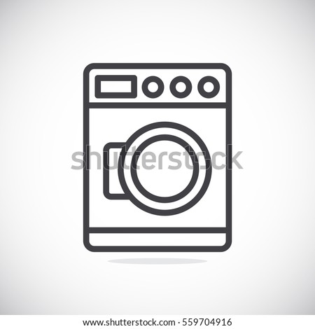  Washing machine Icon Vector.