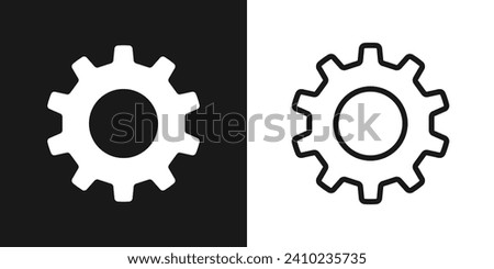 setting icon vector, Tools, Cog, Gear Sign Isolated on white,black background. Line and filled Trendy Flat style for graphic design, logo, Web site, social media, UI, Ux. Creative vector illustration