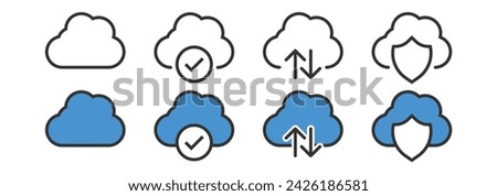 Cloud vector icon, outline and solid vector illustration, Cloud symbol for your Web site design, app, logo, UI. Vector illustration Concept.