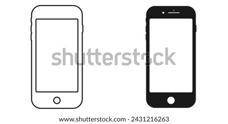 Mobile icon vector. smartphone icon. Linear and filled mobile icon. ui,web vector illustration concept.