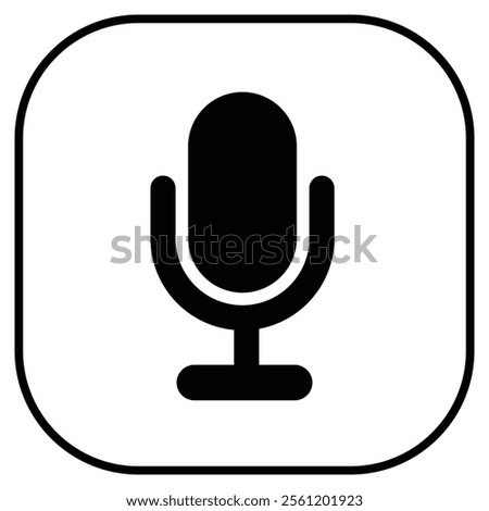 Mic icon. modern microphone icons, featuring both muted and active states. Perfect for apps, websites, and presentations. Vector Illustration concept