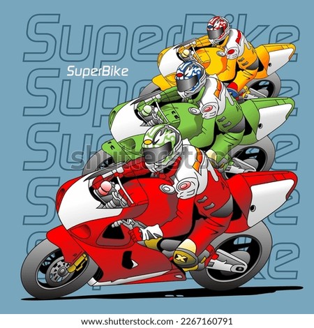 superbike sport motorcycle ,speed fast competition, vector illustration