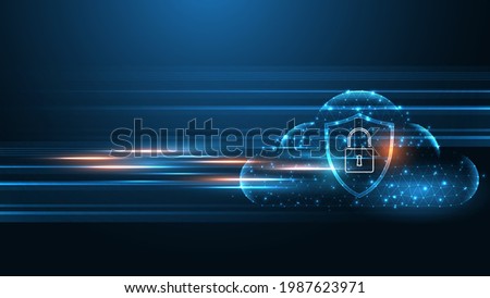 Cloud Security concept cybersecurity digital concept Abstract technology background protect system innovation vector illustration
