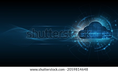 Cloud computing storage technology background digital data services innovation concept
