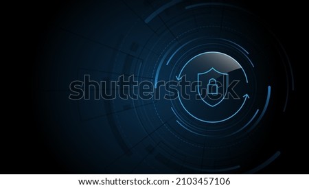 Padlock Security cyber digital concept Abstract technology background protect system innovation vector illustration
