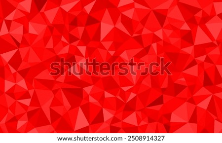 Red flat polygon abstract shape. Irregular triangle pattern element texture design. Suitable for backdrop banner, cover, website, advertising, idea, decoration, page