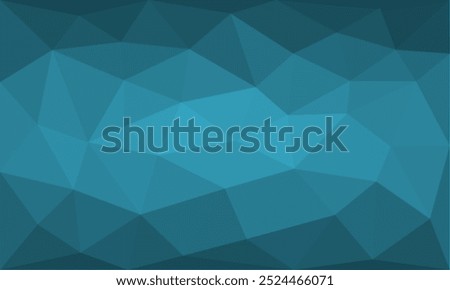 Flat polygonal gradient background. Modern geometric triangle pattern design elements in blue yale color