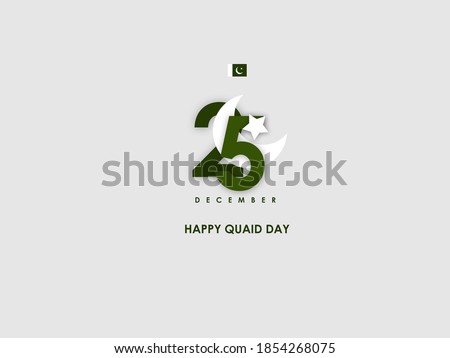 Typography Of Quaid Day Illustrator Stock Image.
