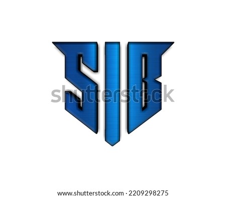Design monogram inisial SIB in vector style icon template