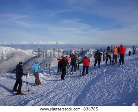group of skiing people