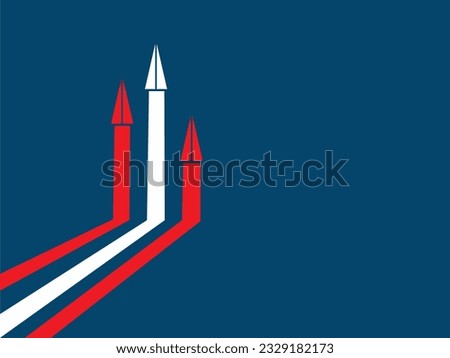 paper airplane background with red and white lines on blue background