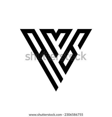 design a clever and minimalist monogram AMG logo suitable for your branding company, monogram triangle shape 3 letter vector template