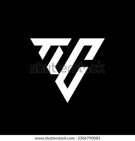 design a clever and minimalist monogram TLC in triangle shape logo suitable for your branding company, letter t, l, c