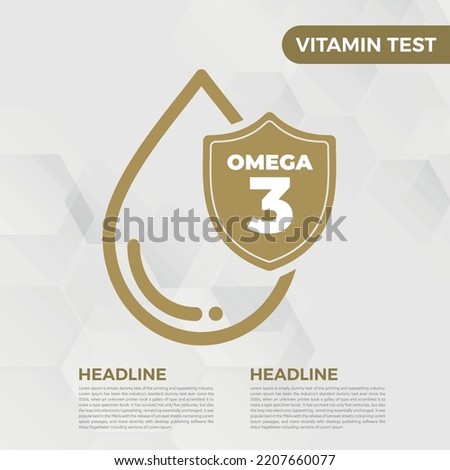 Omega3 Vitamin icon Vector illustration oil fish omega
