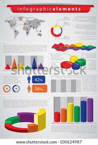 Infographic elements for web and print usage
