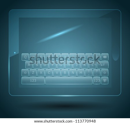 Virtual keyboard for tablet and smartphone