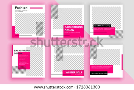 Set of sale banner template design. Vector illustration.