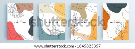 Modern abstract covers set, minimal covers design. Colorful geometric background, vector illustration.