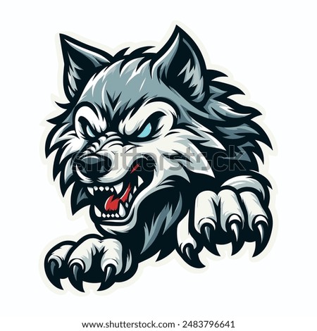 Wolf Logo Vector Illustration and Mascot Emblem for Esports or Apparel