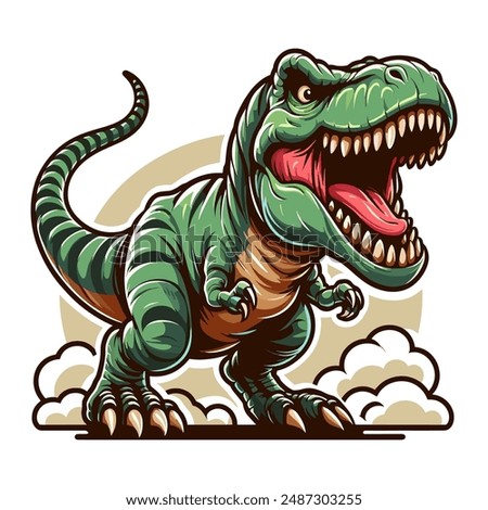 Tyranosaurus rex t-rex vector illustration for logo and tshirt design