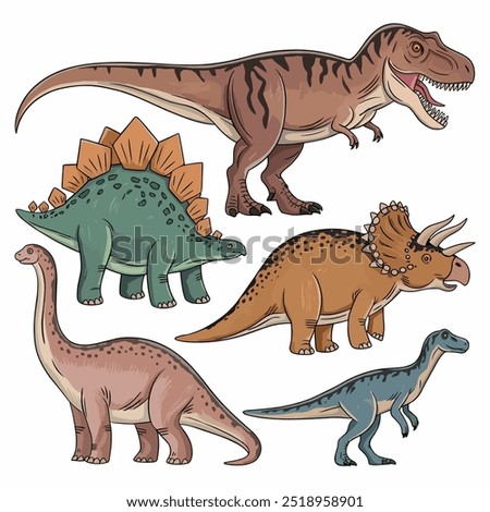 Hand Drawn Dinosaur Illustrations Collection