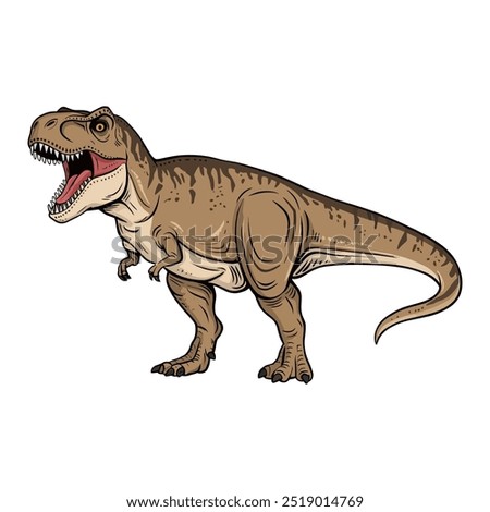 Hand Drawn T-Rex Dinosaur Vector Illustration