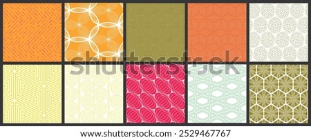 Simple geometric texture. Collection of seamless geometric minimalistic patterns. Backgrounds and wallpapers. Textile ornament. Properly grouped and layered drag and drop to the swatch pallet.