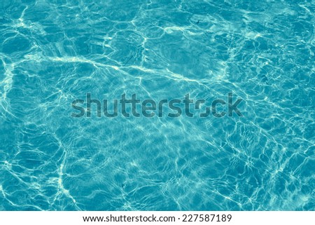 Tropical sea details, blue water in daylight