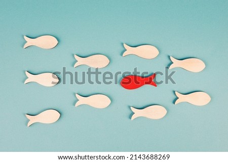 Image, Stock Photo Swimming against the current