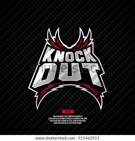 Modern professional knockout fighting logo design.