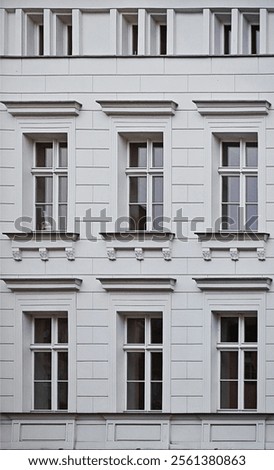 Similar – Image, Stock Photo Symmetrical facades of an old brick building