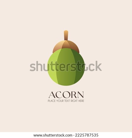 Concept Acorn logo design. Creative acorn logo.