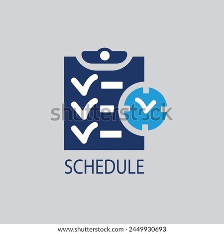 Schedule Logo Design Template Vector Image Assets