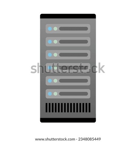 It is an illustration of a rack -type server.
