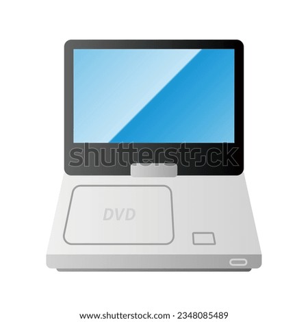 DVD, player, portable, screen illustration.