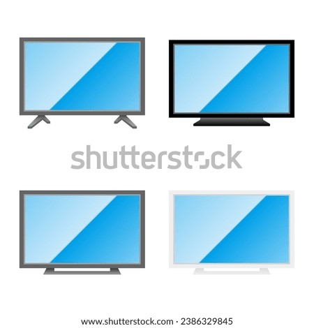 It is an illustration of the same home appliances set_ Small TV.