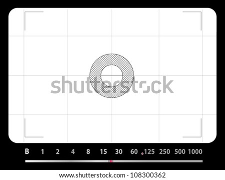 Classic SLR viewfinder, with free space for your pics, vector