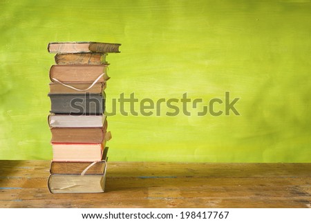 stack of books free copy space