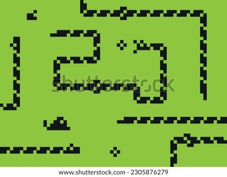 Snake classic mobile game pixel art.