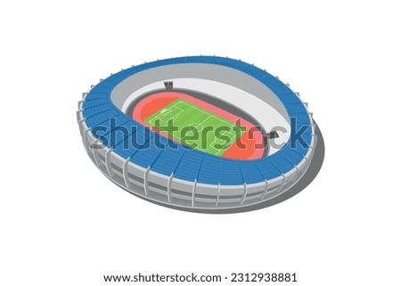 National Stadium of Korea. Vector illustration on isolated background.