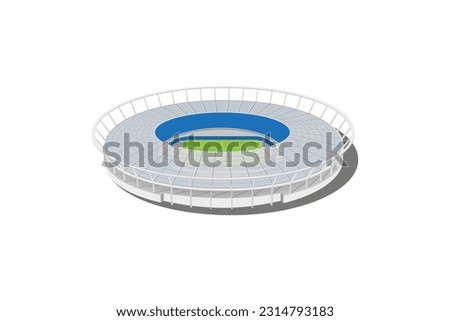 Poland Football stadium vector illustration on isolated background.