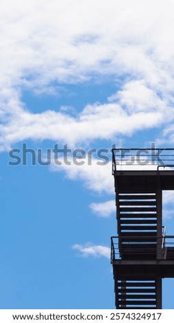 Similar – Image, Stock Photo Street Escape Sky Clouds