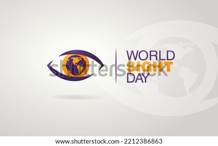 Vector illustration design concept logo of world sight day observed on october 13